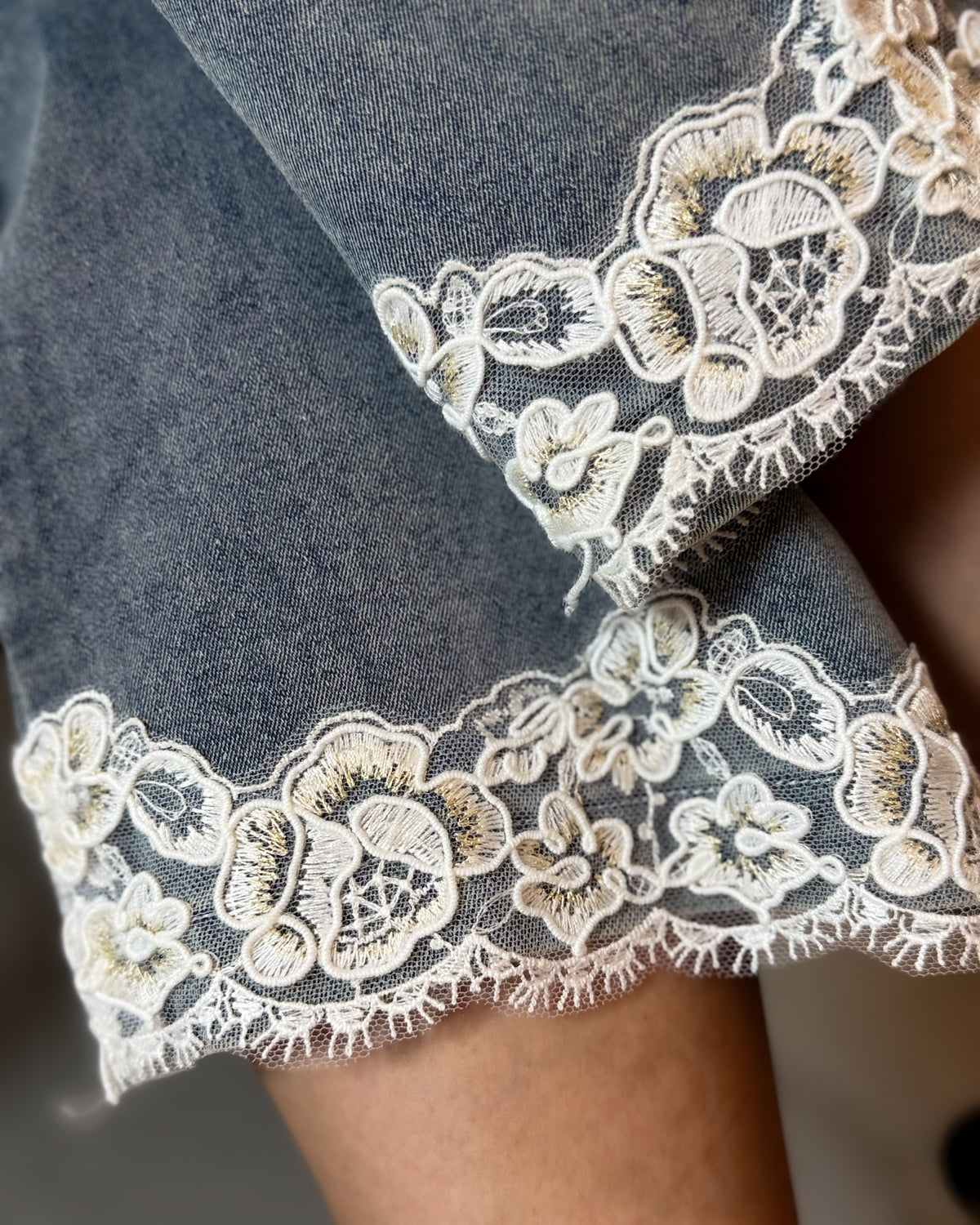 SET DE ENCAJE Y DENIM