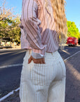 PANTALÓN BARREL DE RAYAS