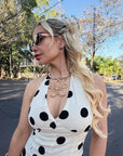 VESTIDO HALTER POLKA DOTS