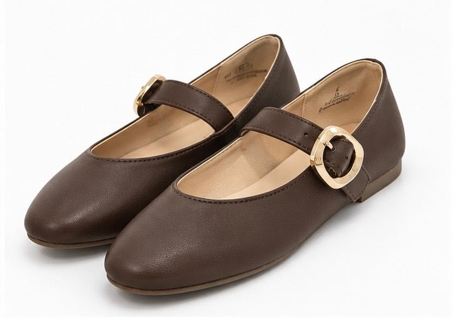 Flats Mary Jane — Chocolate