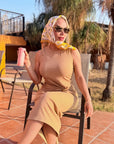 VESTIDO CAPRI CAMEL