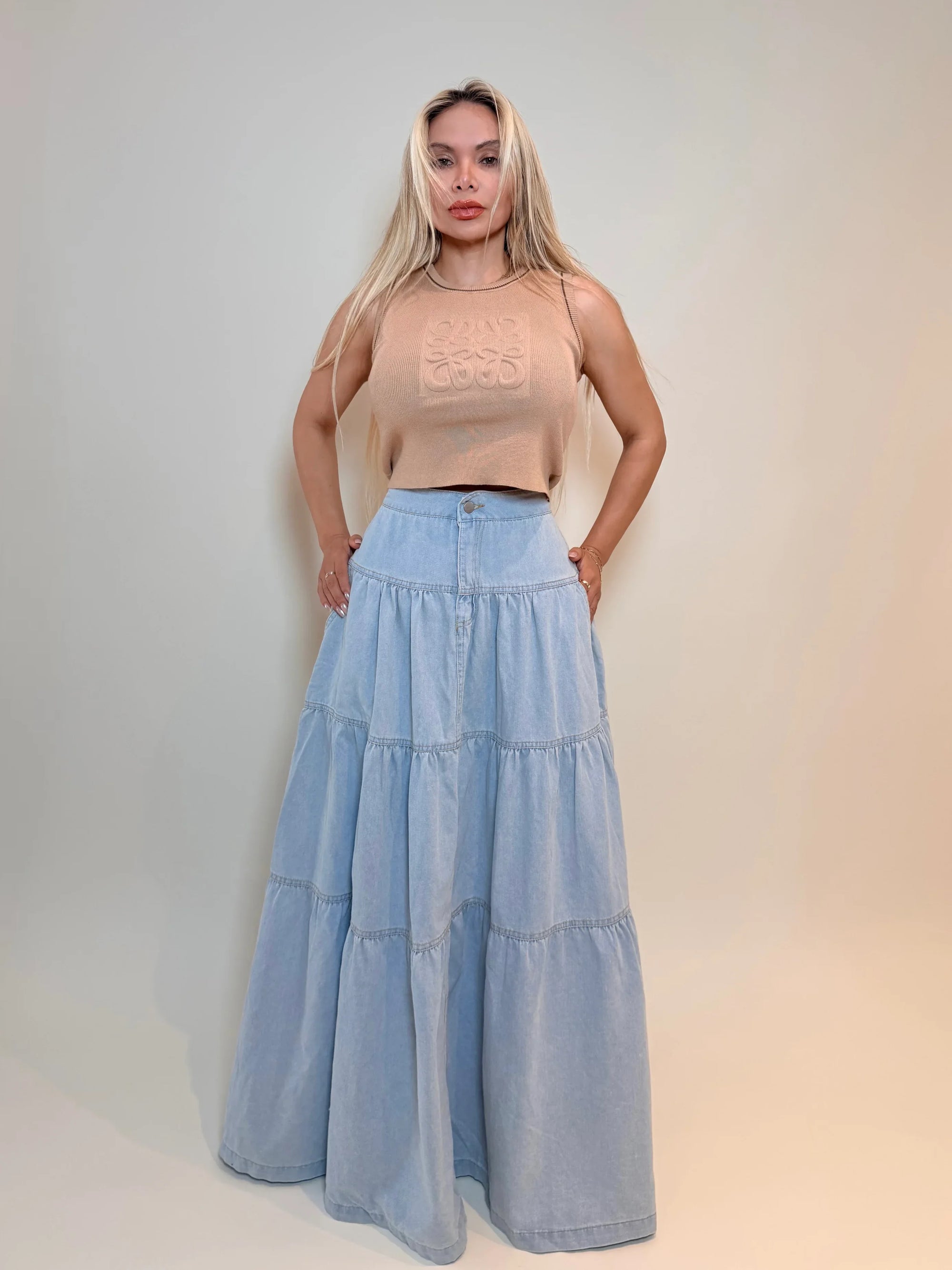 FALDA DENIM BÁSICA