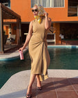 VESTIDO CAPRI CAMEL