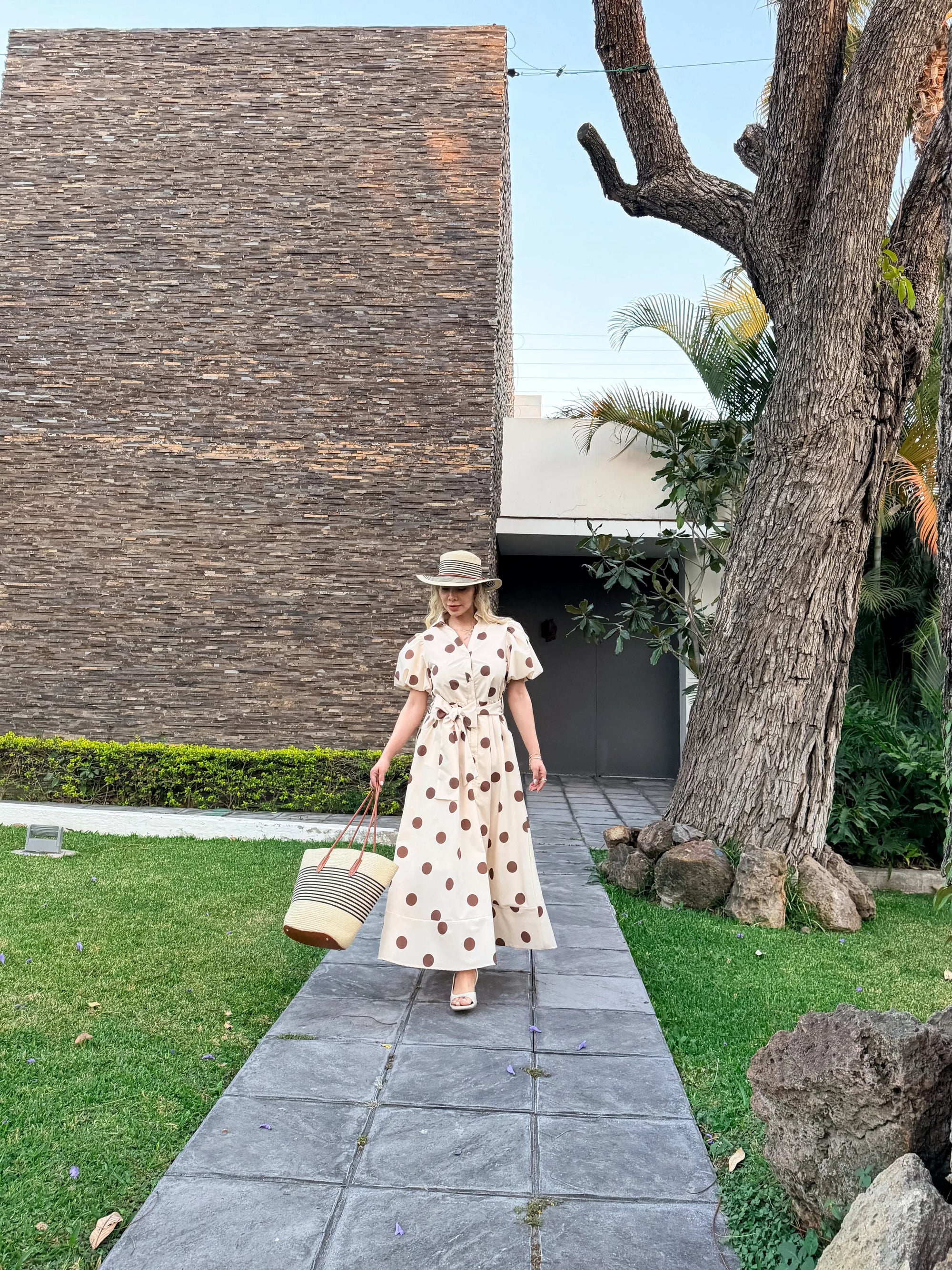 VESTIDO CAMISERO POLKA LATTE