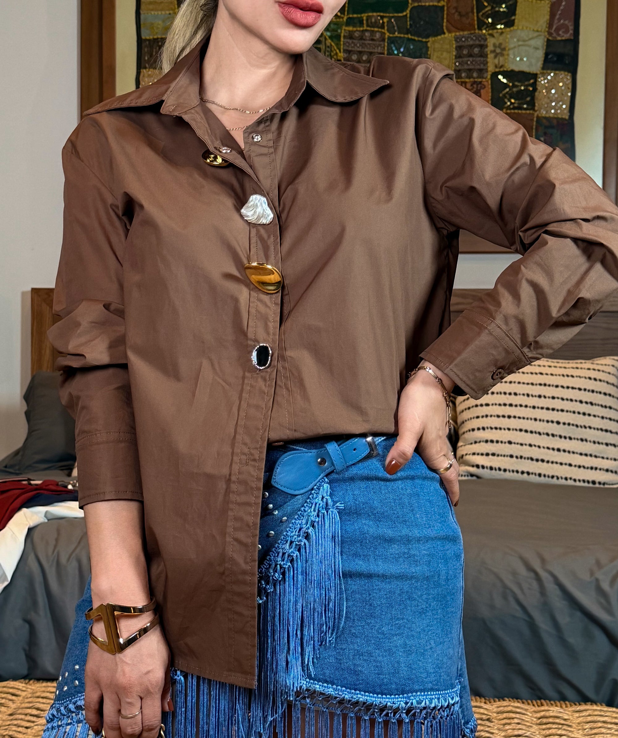 CAMISERA CHOCOLATE ARES