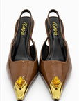Zapatilla Slingback Punta Metálica