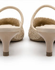 Zapatillas Mules Encaje — Marfil