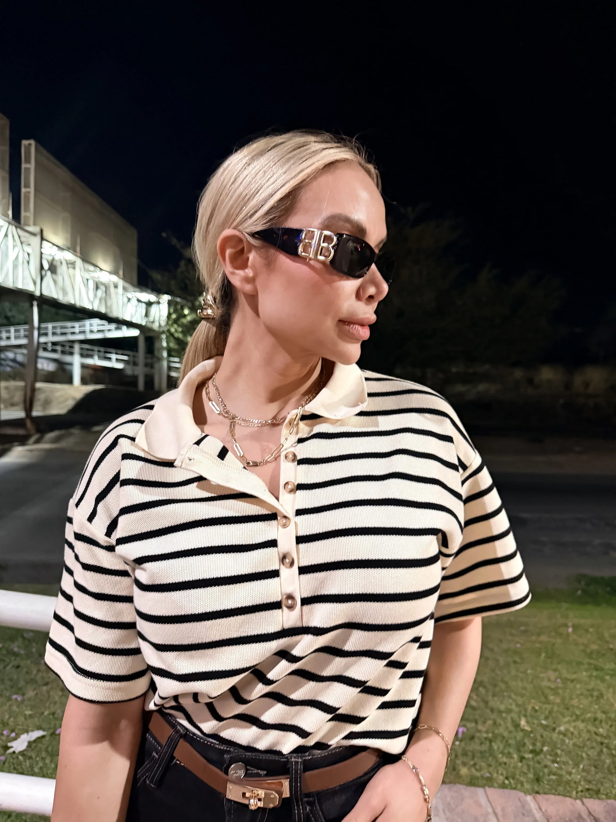 BLUSA TEJIDA DE RAYAS