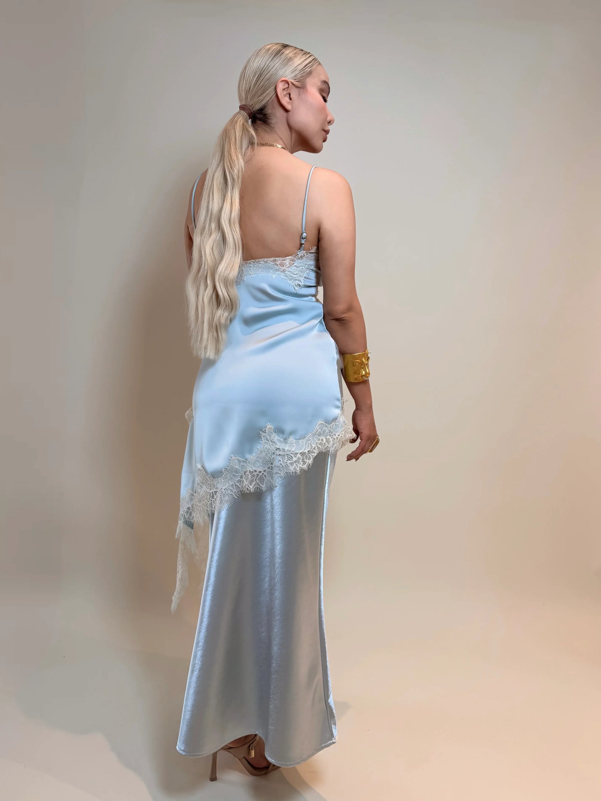 VESTIDO LENCERO AQUA