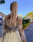 BLUSA DE MESH DRAPEADA