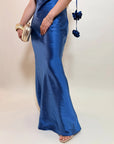 VESTIDO SATÉN BLUE BLOOM