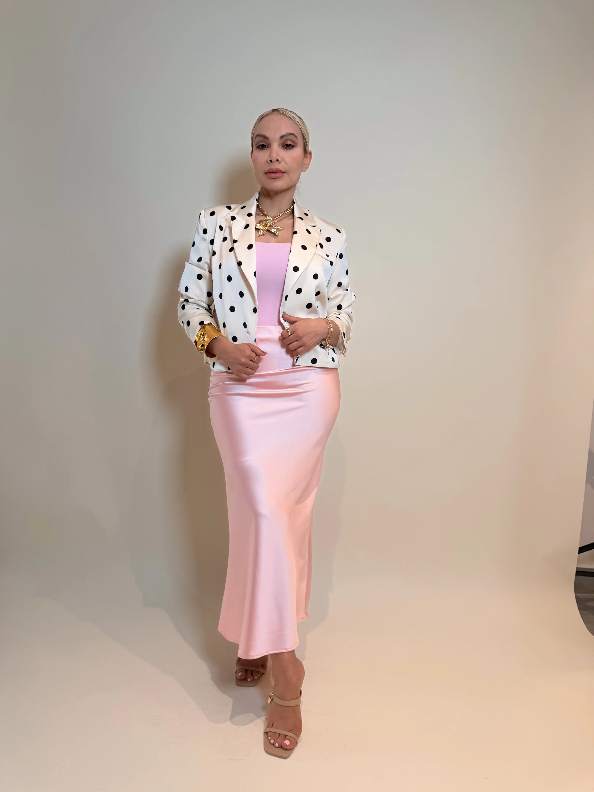 BLAZER SATINADO DE LUNARES