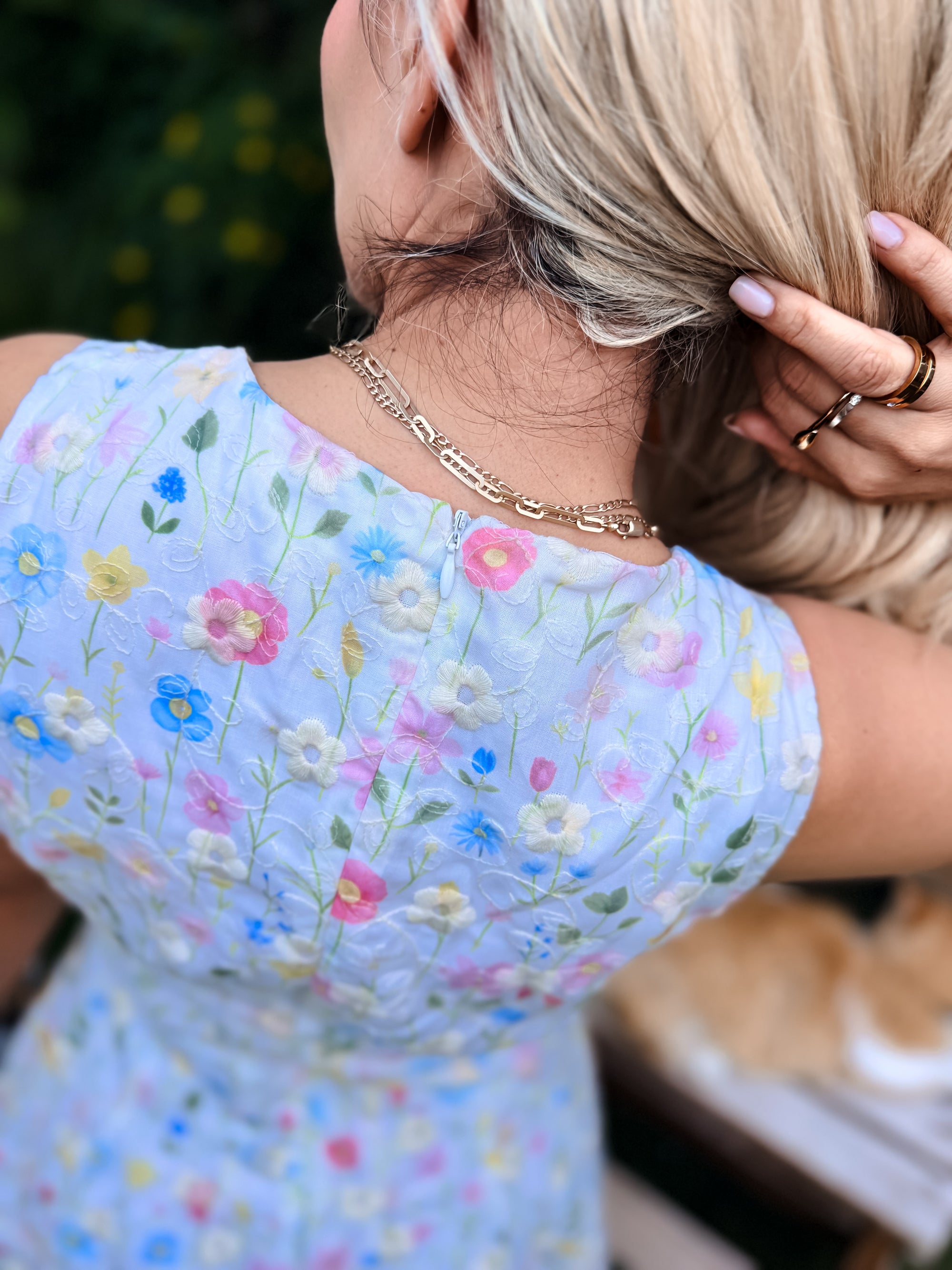 ROMPER FLORAL CELESTE
