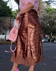 FALDA SATIN POLKA LACE