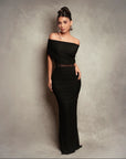VESTIDO NEGRO OFF SHOULDER