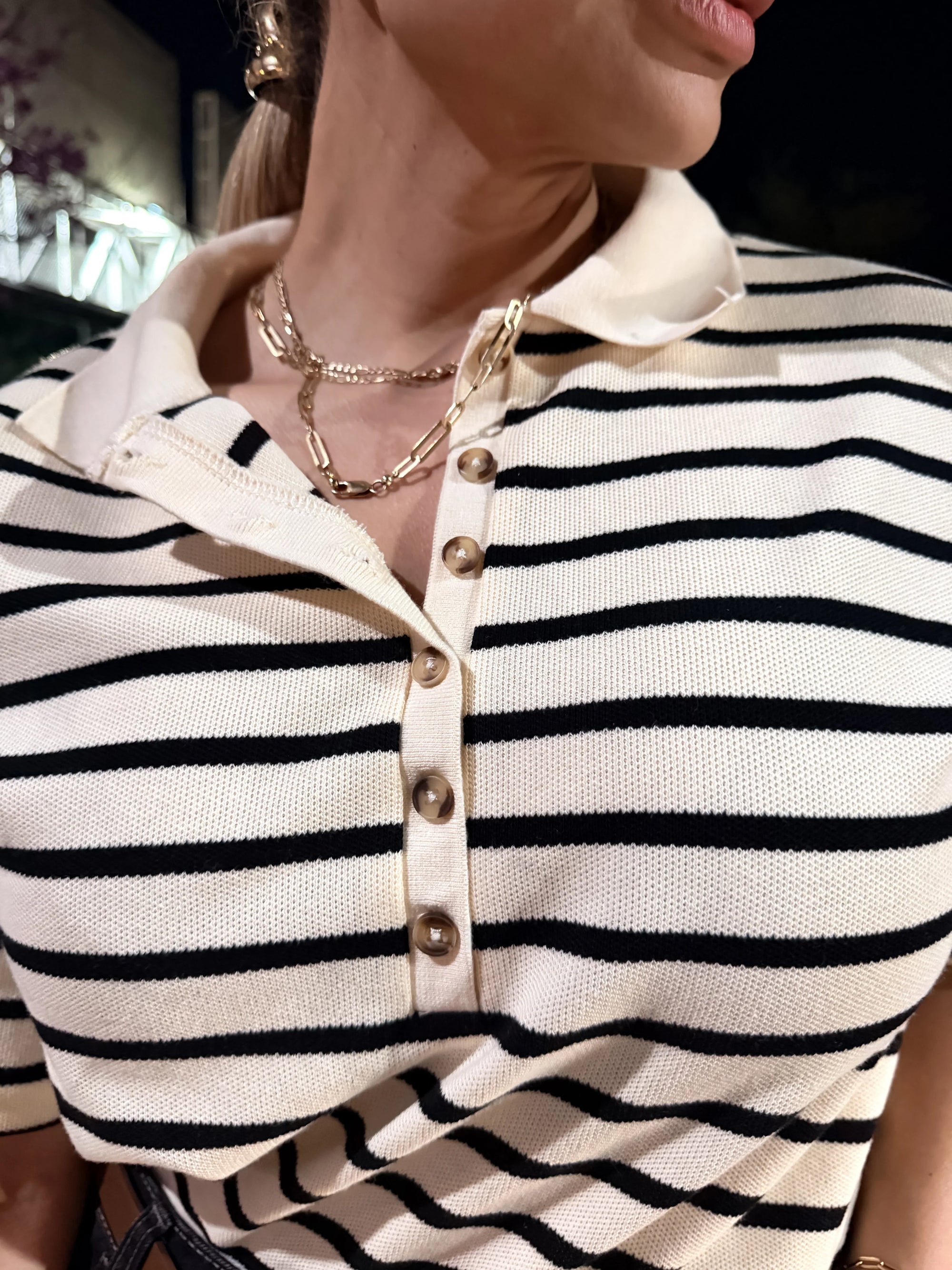 BLUSA TEJIDA DE RAYAS