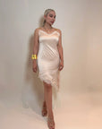 VESTIDO LENCERO CHAMPAGNE