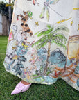 VESTIDO MAXI ESTAMPADO ILUSTRADO