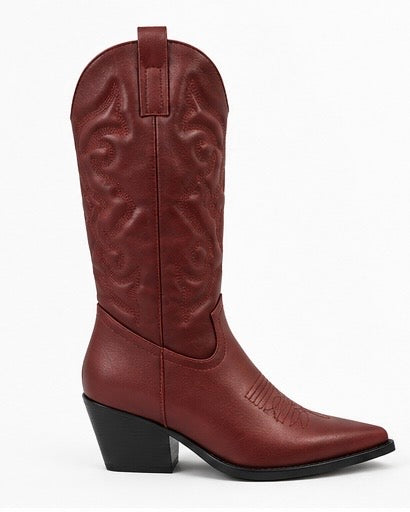 Botas western bordadas — Vino