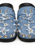 Mules Denim Studs