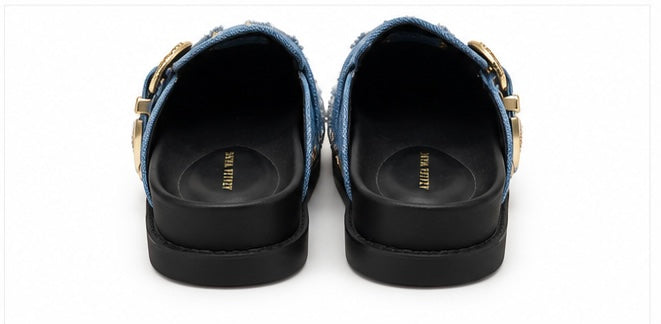 Mules Denim Studs