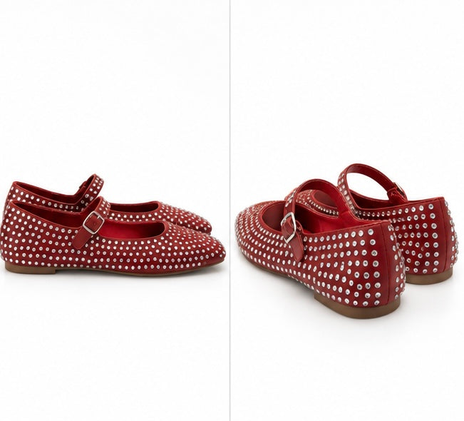 Flats Mary Jane — Rojo