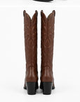 Bota Western Bordada — Café/Negra