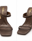Sandalias de tacón — Chocolate