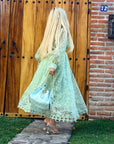 VESTIDO VERDE CELESTE