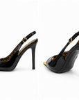 Slingback Punta Metálica