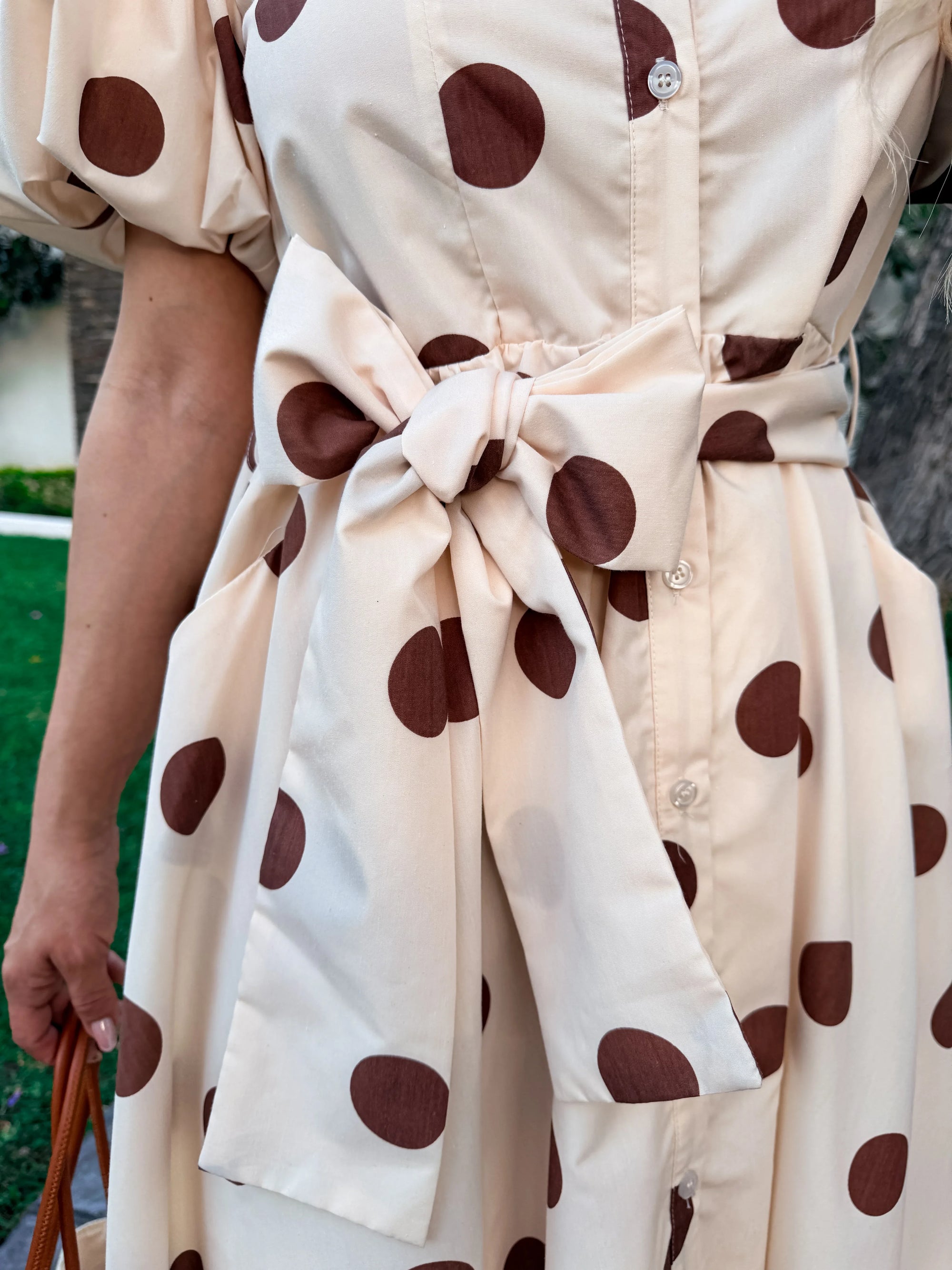 VESTIDO CAMISERO POLKA LATTE