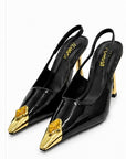 Zapatilla Slingback Punta Metálica