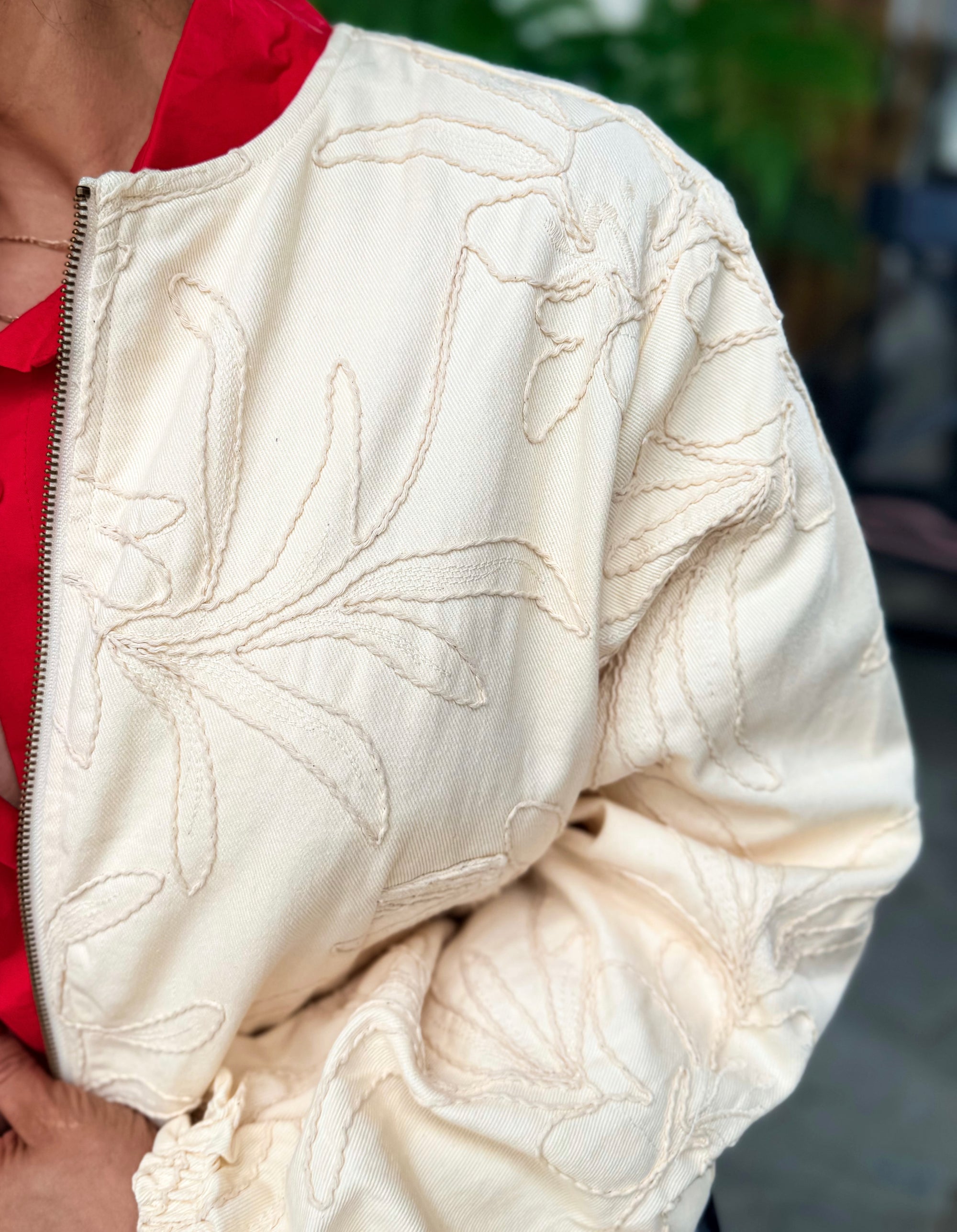 CHAMARRA DENIM BORDADA