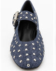 Zapatos Mary Jane Denim Studs