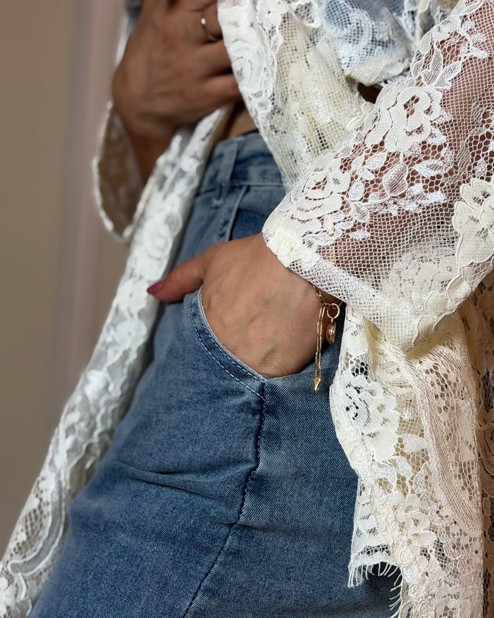SET DE ENCAJE Y DENIM
