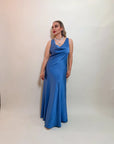 VESTIDO SATÉN BLUE
