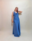 VESTIDO SATÉN BLUE