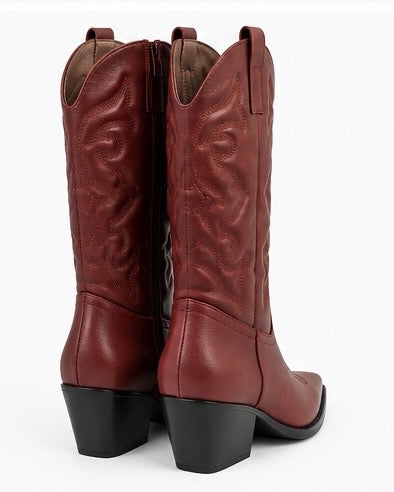 Botas western bordadas — Vino