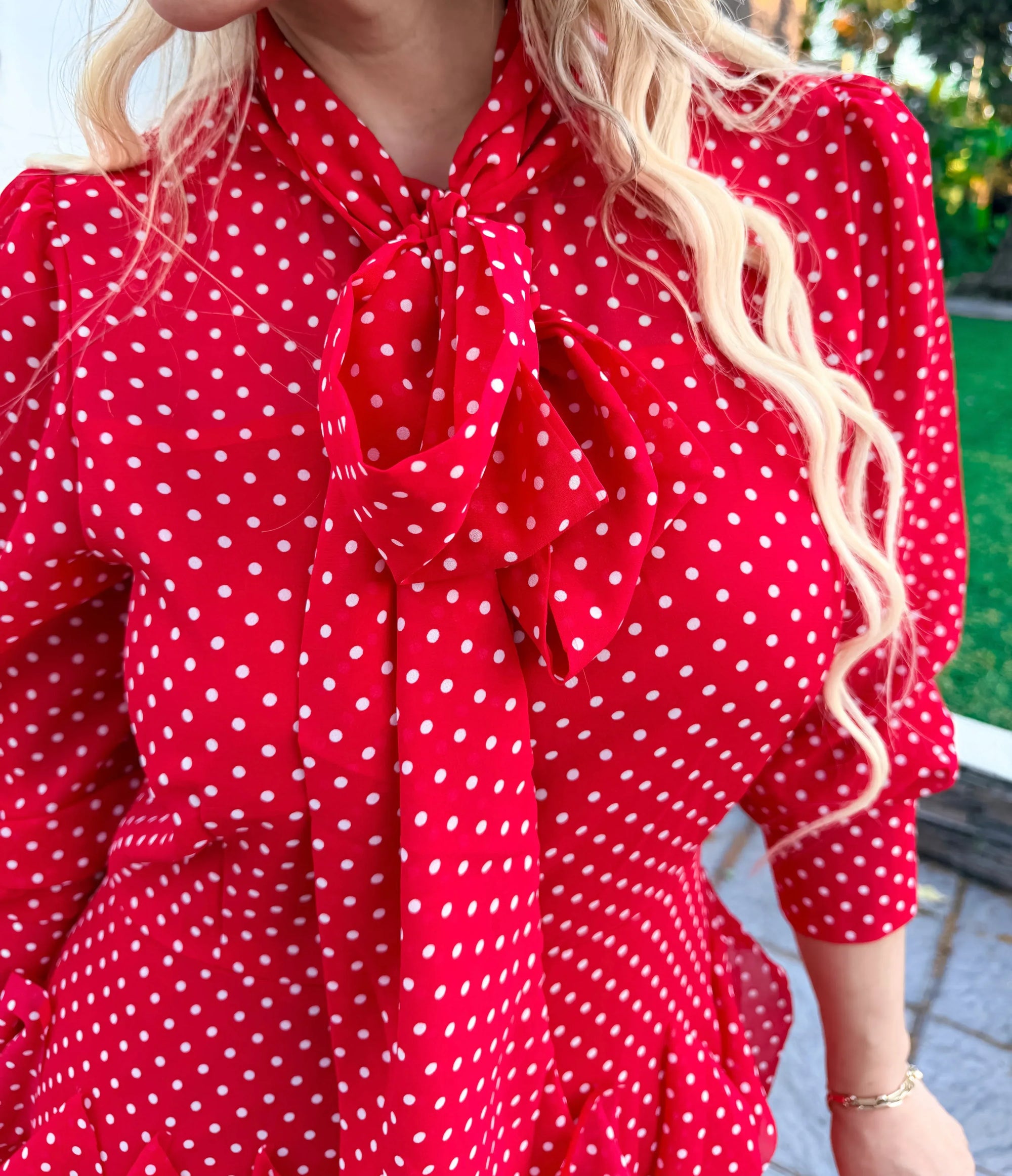 VESTIDO RED POLKA