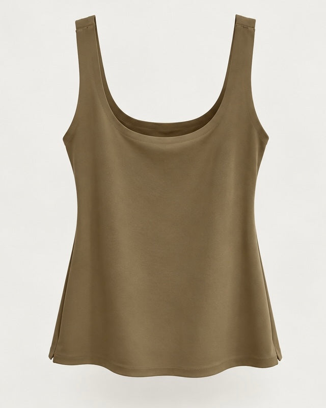 Blusa Scoop — Camel