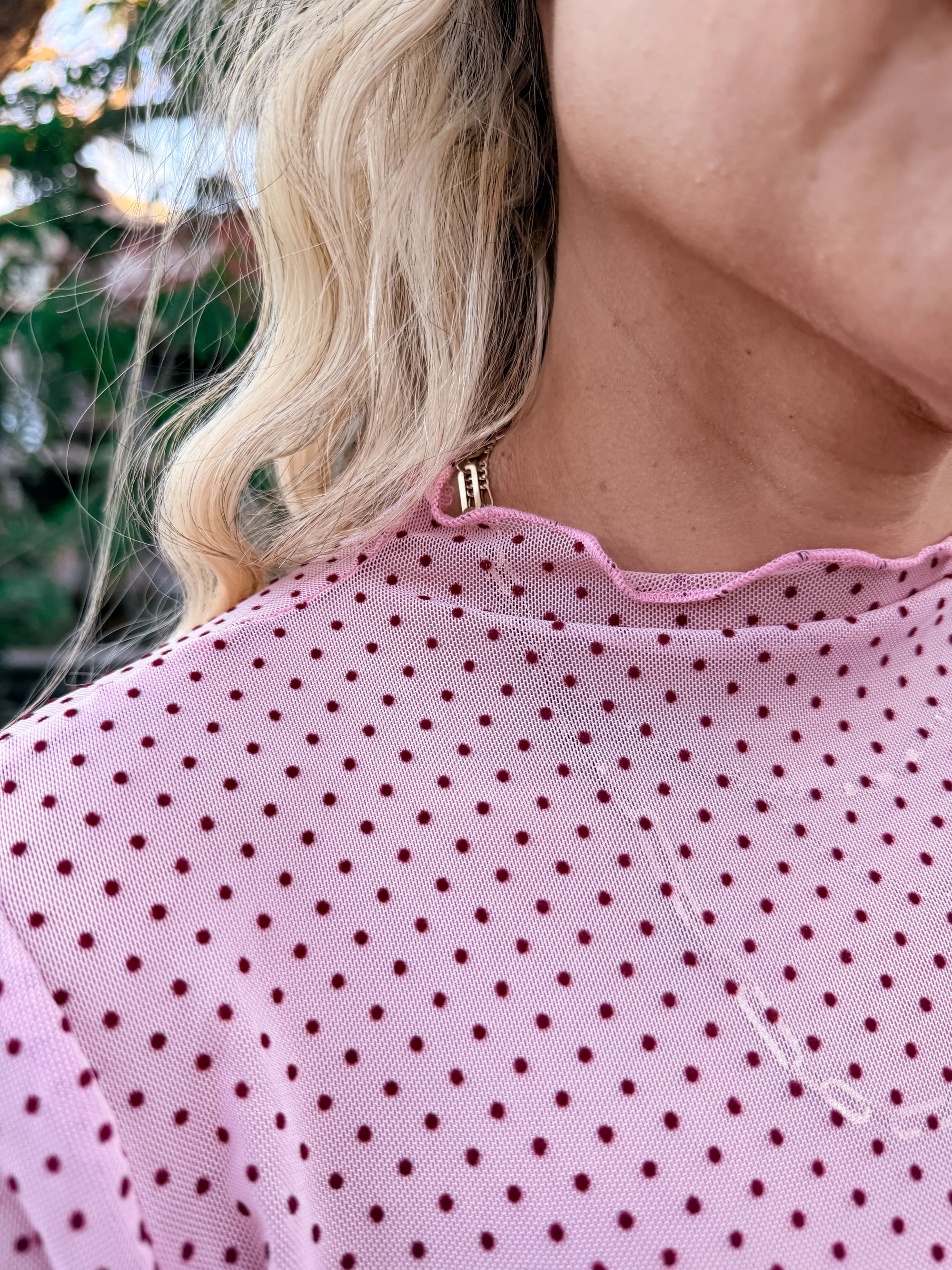 BLUSA PINK POLKA DOTS