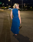 VESTIDO DENIM CON CIERRE FRONTAL