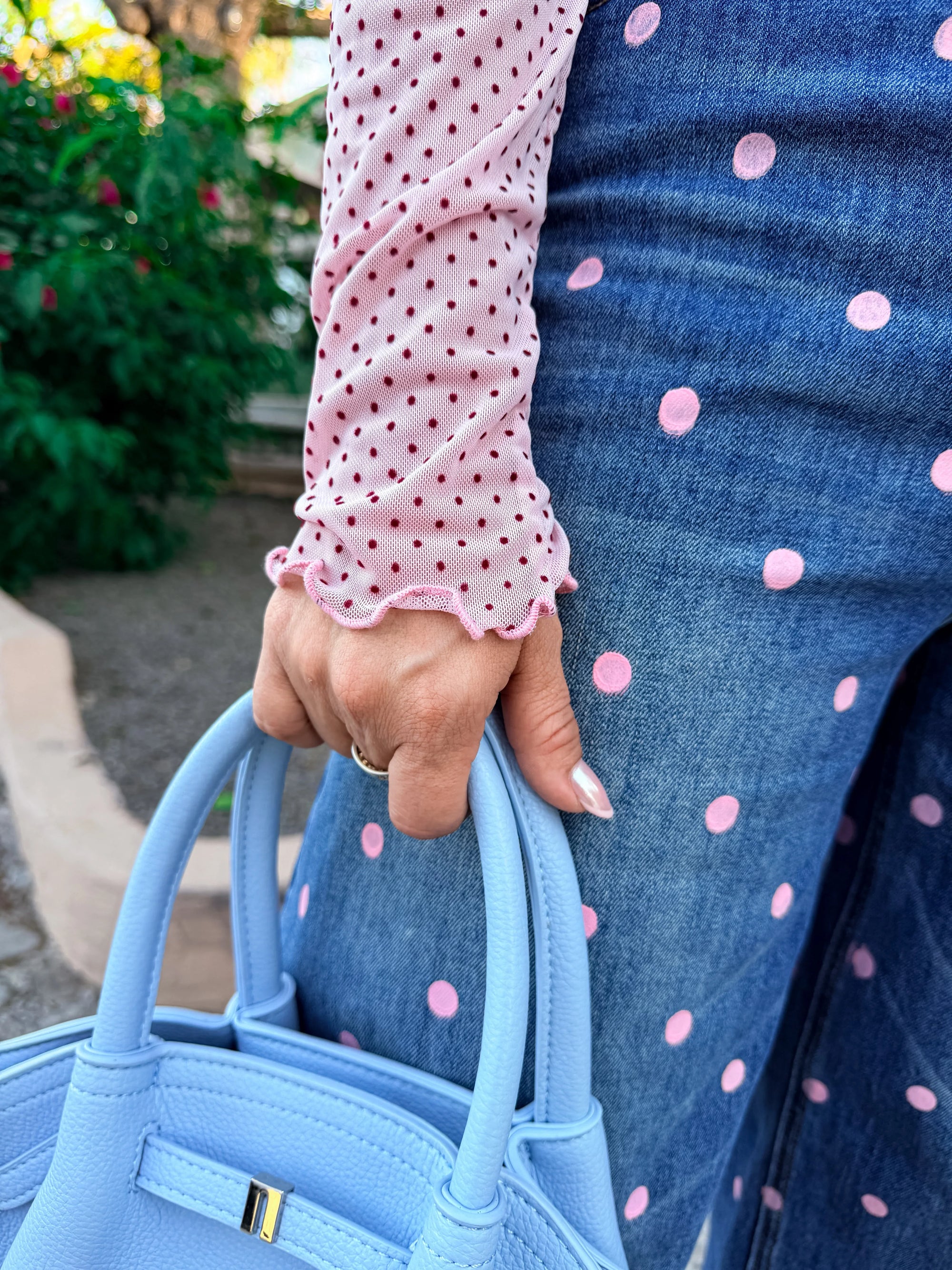 BLUSA PINK POLKA DOTS