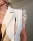 VESTIDO TIPO BLAZER CON ENCAJE