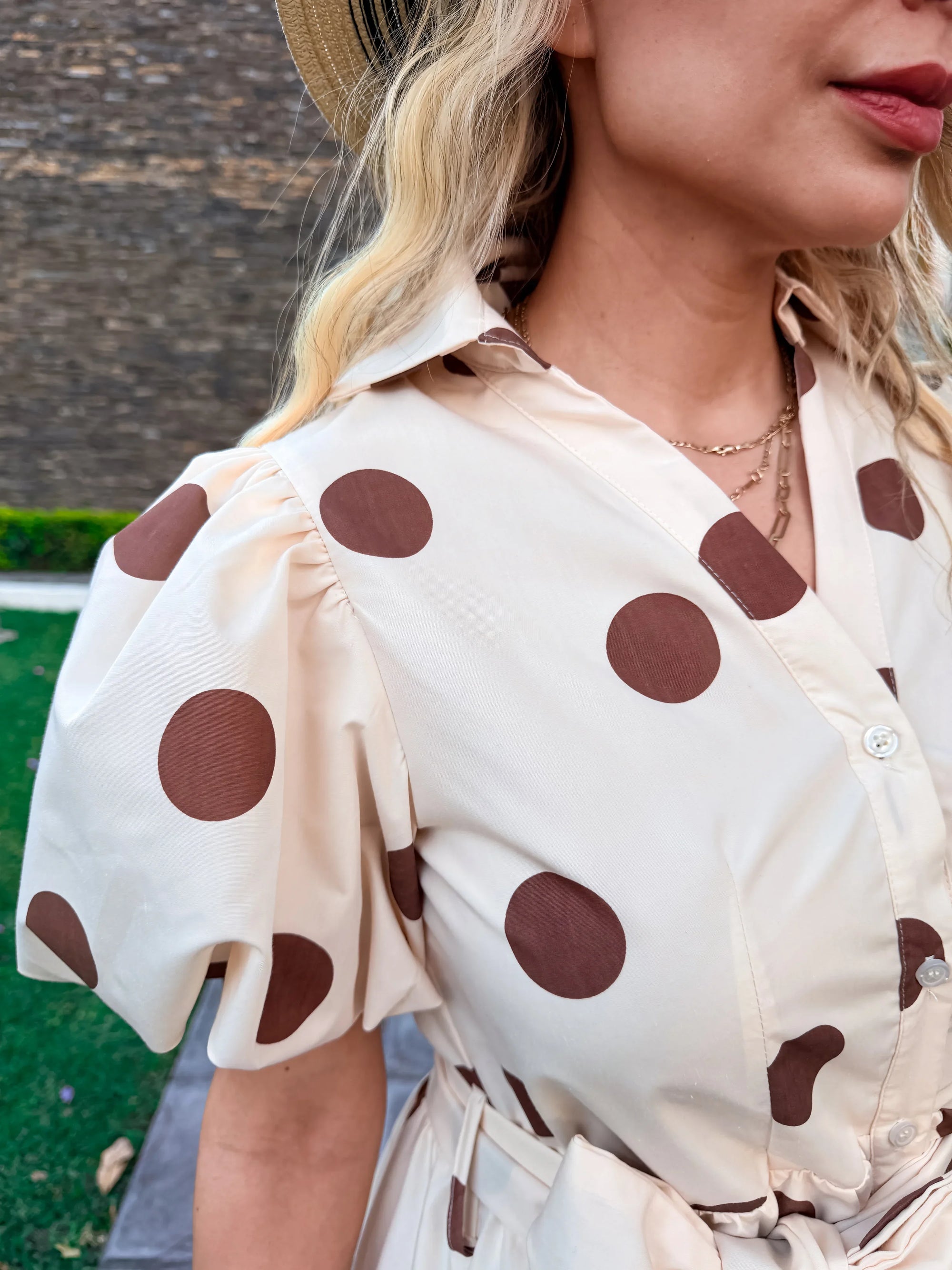 VESTIDO CAMISERO POLKA LATTE