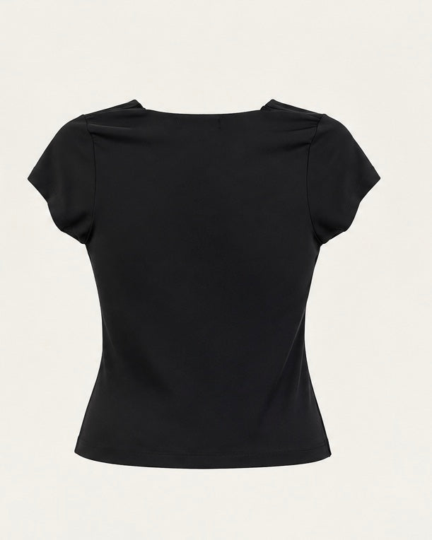 Blusa Scoop — Negro