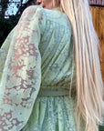VESTIDO VERDE CELESTE