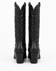 Bota Western Bordada — Café/Negra