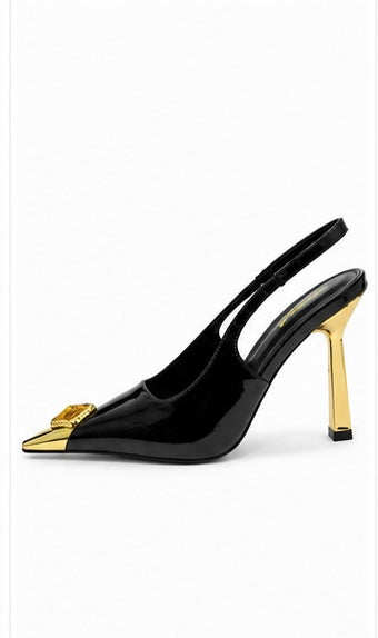 Zapatilla Slingback Punta Metálica