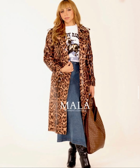 TRENCH ANIMAL PRINT